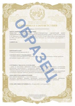 Образец Сертификат СТО 01.064.00220722.2-2020 Рославль Сертификат СТО 01.064.00220722.2-2020 